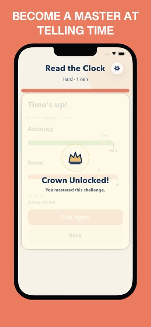 Crown unlocked after mastering a challenge